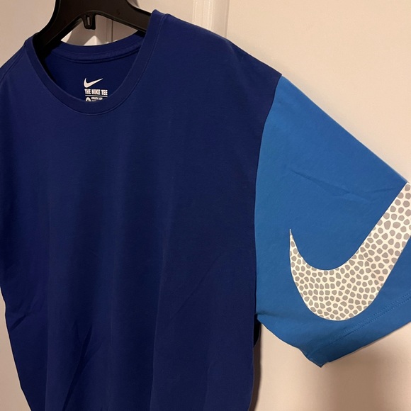 Nike Short Sleeve Dri-Fit Tee - Blue/Light Blue - Nike Swoosh on arm - Picture 3 of 4